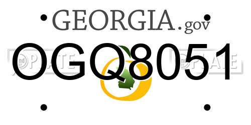 OGQ8051 Georgia License Plate