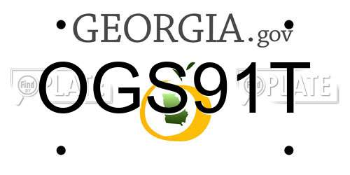 OGS91T Georgia License Plate