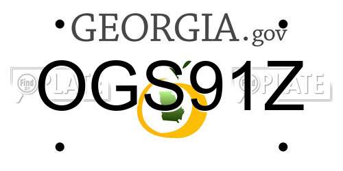 OGS91Z Georgia License Plate