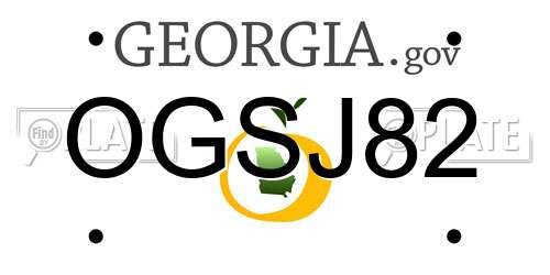 OGSJ82 Georgia License Plate