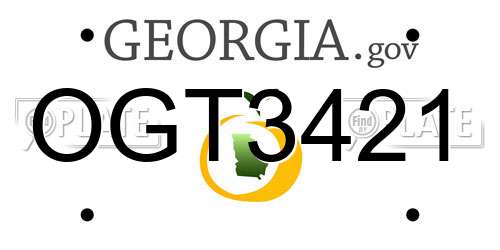 OGT3421 Georgia License Plate