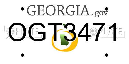 OGT3471 Georgia License Plate