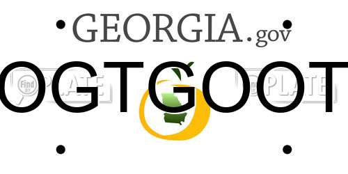 OGTGOOT Georgia License Plate