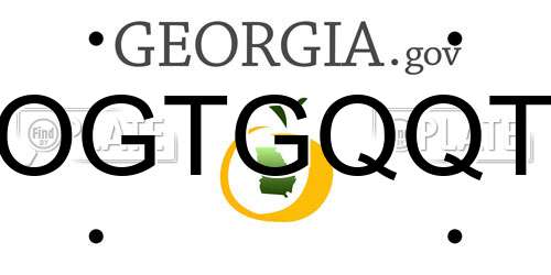 OGTGQQT Georgia License Plate