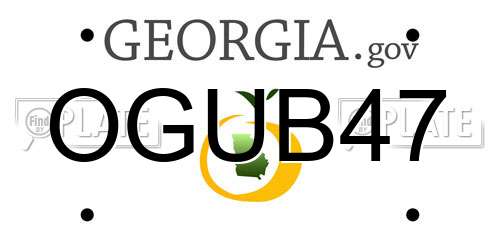 OGUB47 Georgia License Plate