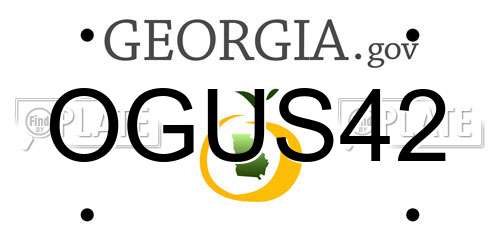 OGUS42 Georgia License Plate