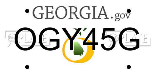 OGY45G Georgia License Plate
