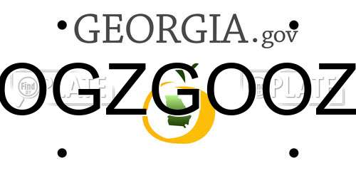 OGZGOOZ Georgia License Plate