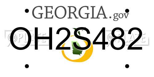 OH2S482 Georgia License Plate