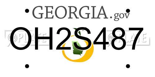 OH2S487 Georgia License Plate