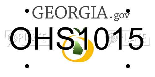 OHS1015 Georgia License Plate
