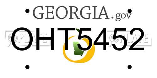 OHT5452 Georgia License Plate
