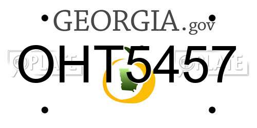 OHT5457 Georgia License Plate