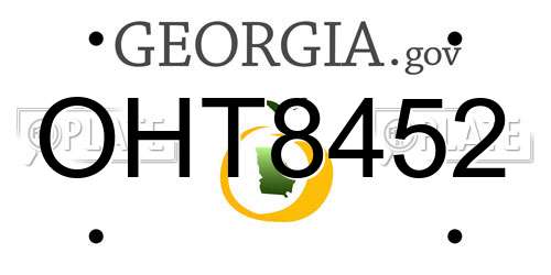 OHT8452 Georgia License Plate
