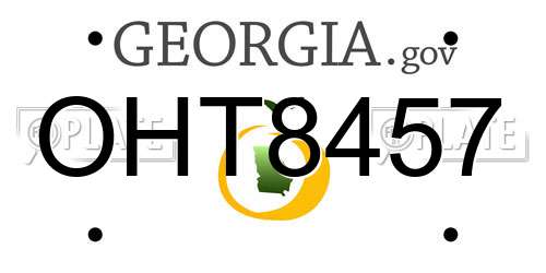 OHT8457 Georgia License Plate