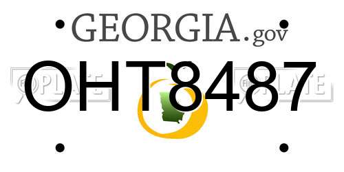 OHT8487 Georgia License Plate