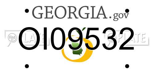 OI09532 Georgia License Plate