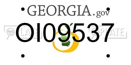 OI09537 Georgia License Plate