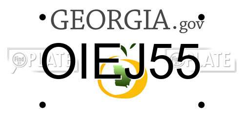 OIEJ55 Georgia License Plate