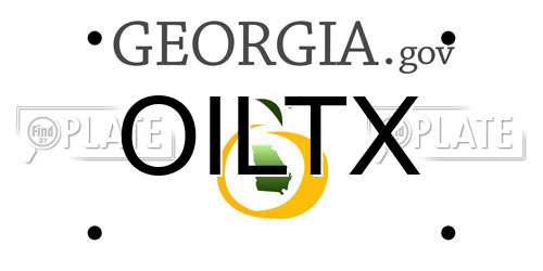 OILTX Georgia License Plate
