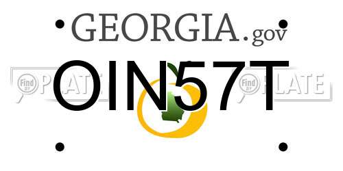 OIN57T Georgia License Plate