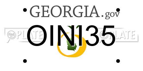 OINI35 Georgia License Plate