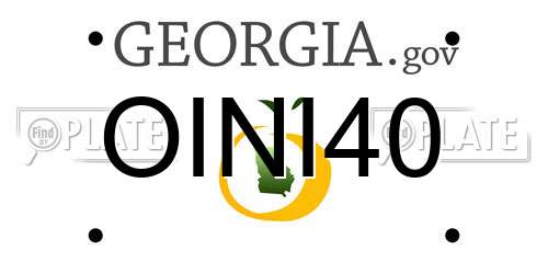 OINI40 Georgia License Plate