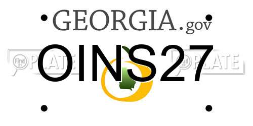 OINS27 Georgia License Plate