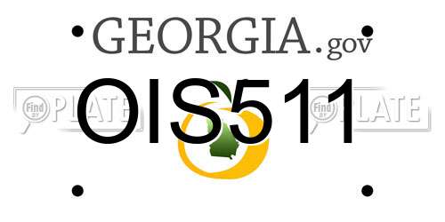 OIS511 Georgia License Plate