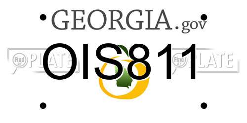 OIS811 Georgia License Plate
