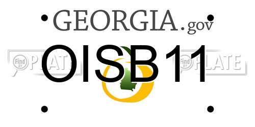 OISB11 Georgia License Plate