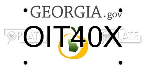 OIT40X Georgia License Plate