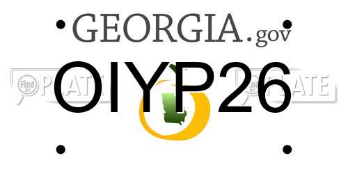 OIYP26 Georgia License Plate
