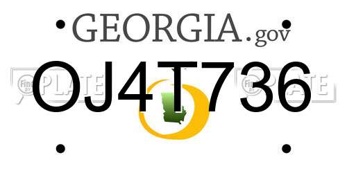 OJ4T736 Georgia License Plate
