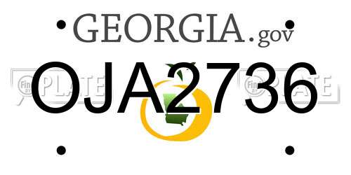 OJA2736 Georgia License Plate