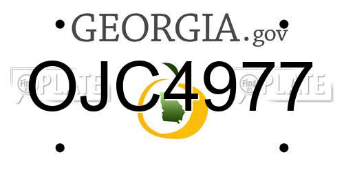 OJC4977 Georgia License Plate