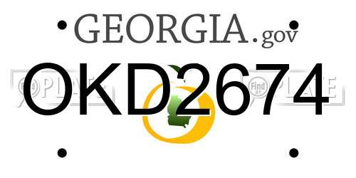 OKD2674 Georgia License Plate