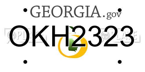 OKH2323 Georgia License Plate