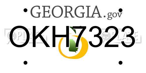 OKH7323 Georgia License Plate