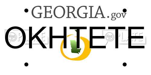 OKHTETE Georgia License Plate