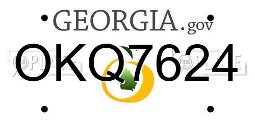 OKQ7624 Georgia License Plate