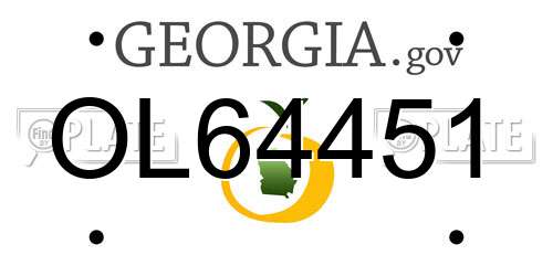 OL64451 Georgia License Plate