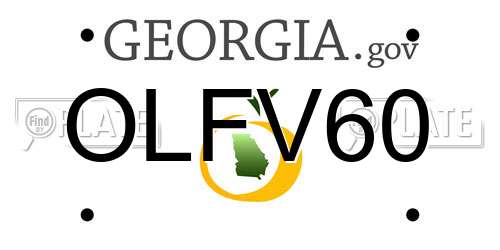 OLFV60 Georgia License Plate