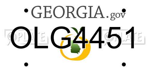 OLG4451 Georgia License Plate
