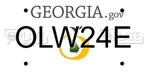 OLW24E Georgia License Plate