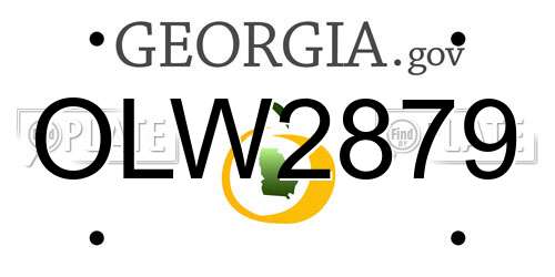 OLW2879 Georgia License Plate