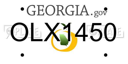 OLX1450 Georgia License Plate
