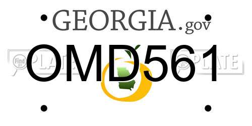 OMD561 Georgia License Plate