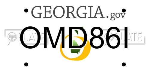 OMD86I Georgia License Plate