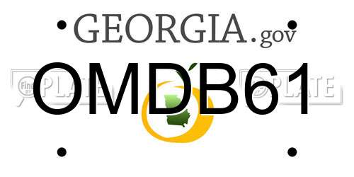 OMDB61 Georgia License Plate